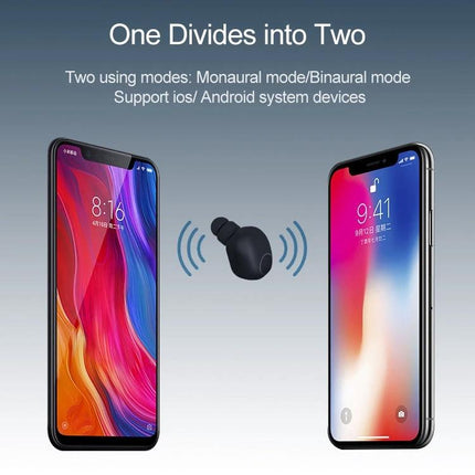 True Wireless Earbuds For Commuting And Gym Use Comfort Fit compact Q1 TWS Bluetooth 5.0 earbud showing binaural pairing
