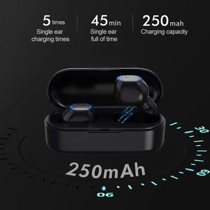 Q2 Wireless Sports Earbuds With Secure Fit For Commuting compact earbuds in charging case 250mAh battery specs