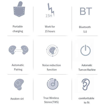 Q2 Wireless Sports Earbuds With Secure Fit For Commuting compact TWS Bluetooth 5.0 earbuds with noise reduction