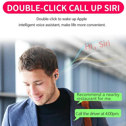 Q2 Wireless Sports Earbuds With Secure Fit For Commuting double-click to call Siri, Bluetooth 5.0, DSP noise reduction