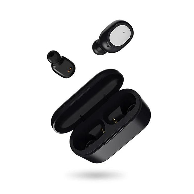 True Wireless Earbuds For Everyday Listening With Charging Case Q3 TWS Bluetooth 5.0 earbuds with charging case and open lid