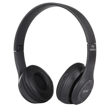 Foldable Wireless Bluetooth Headphones With 3.5mm Jack compact P47 headset Bluetooth 5.0 FM MP3 microSD travel commuting