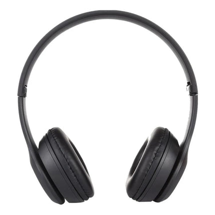 Foldable Wireless Bluetooth Headphones With 3.5mm Jack black foldable headset with Bluetooth 5.0, FM, MP3 and 3.5mm jack