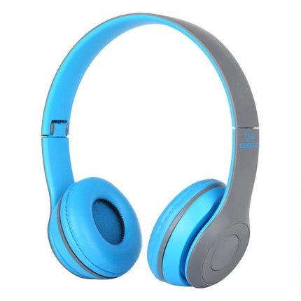 Foldable Wireless Bluetooth Headphones With 3.5mm Jack blue foldable headset Bluetooth 5.0 FM MP3 commute