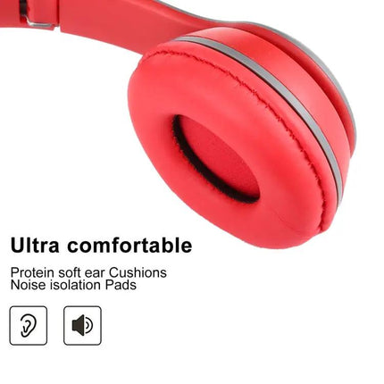 P47 Foldable Wireless Bluetooth Headphone with 3.5mm Audio Jack, Support MP3 / Call, P47 Red, P47 White, P47 Green, P47 Black, P47 Blue
