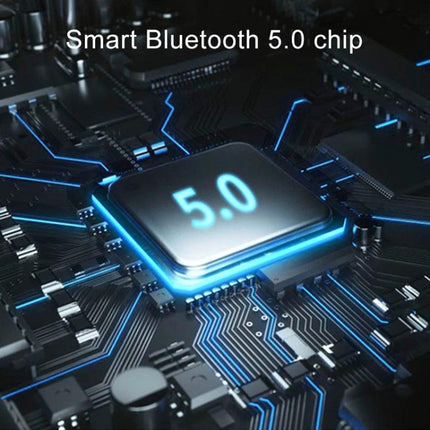 Wireless Earbuds With Display Charging Case For Commuting And Gym showing Bluetooth 5.0 chip close-up