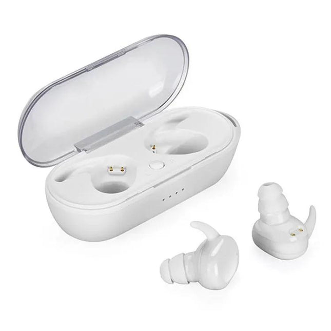 Écouteurs sans fil Bluetooth 5.0 tactiles étanches IPX5 TWS-4 avec boîtier de chargement, appels HD et invites vocales.