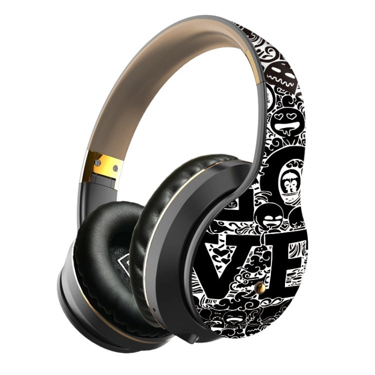 B1 Graffiti Pattern Wireless Bluetooth V5.0 Headset for Music 