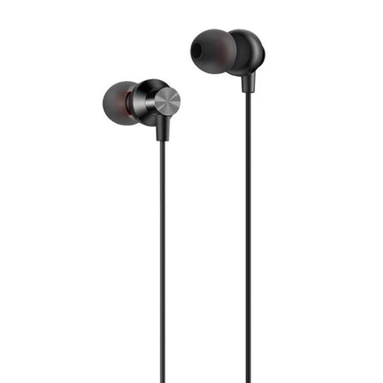 Remax Earphones for Everyday Music and Commute Use — black Type-C in-ear wired earphones with inline controls for volume and playback
