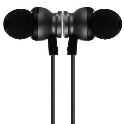 Wireless Neckband Headset For Commuting With Secure Fit black magnetic earbuds with inline controls for calls and music