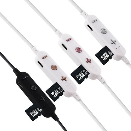 Wireless Neckband Headset For Commuting With Secure Fit compact Bluetooth 4.2 neckband with controls and microSD slot