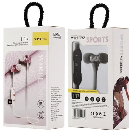 Wireless Neckband Headset For Commuting With Secure Fit F17 Bluetooth 4.2 hanging-neck headset compact controls