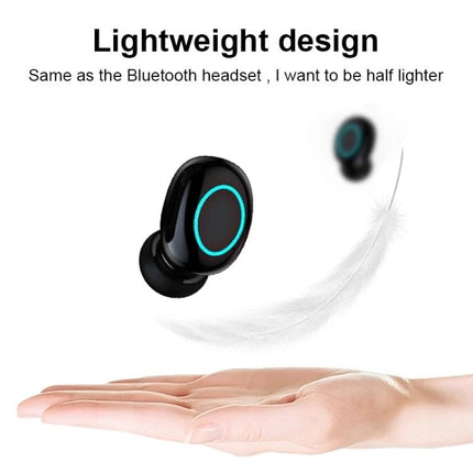 Touch Wireless Earbuds With Magnetic Charging Case lightweight black earbuds with touch controls and LED battery display in hand