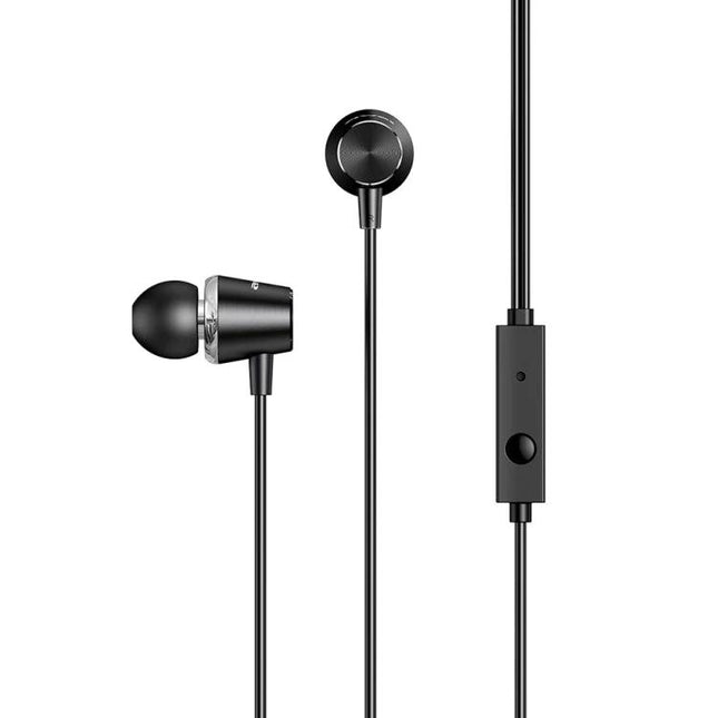 Awei Compact In Ear Headphones For Commuting And Calls wired black earbuds with inline mic compact 10mm driver