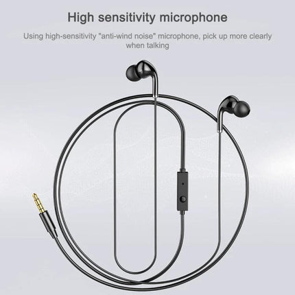 Awei Wired In Ear Headset With Microphone For Commuting And Calls lightweight wired 3.5mm in-ear headset with inline mic
