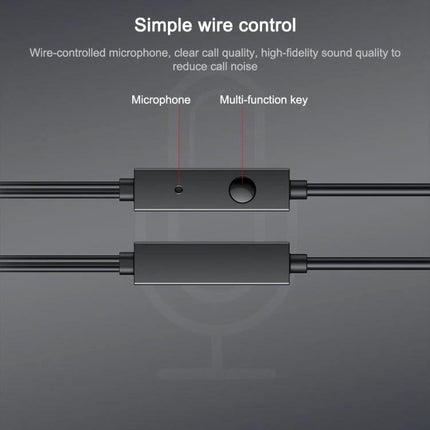 Awei Wired In Ear Headset With Microphone For Commuting And Calls wire control module with microphone and multi-function key