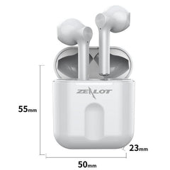 ZEALOT T2 Wireless Bluetooth Earbuds with Touch Controls and Charging Case Display