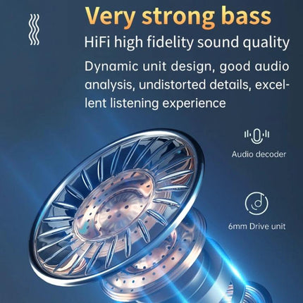 True Wireless Earbuds With Charging Case And Battery Display Black M9 earbuds with strong bass, HiFi sound and digital battery display
