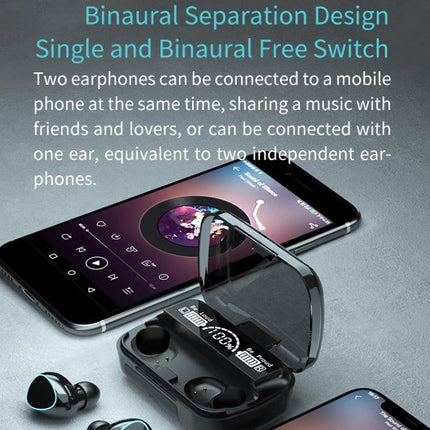 Wireless Earbuds With Charging Case For Commuting And Calls M10 Bluetooth 5.1 TWS with digital battery display and touch controls