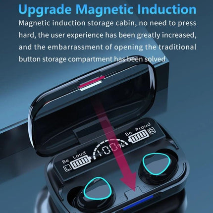 Wireless Earbuds With Charging Case For Commuting And Calls M10 Bluetooth 5.1 TWS with digital battery display and touch controls