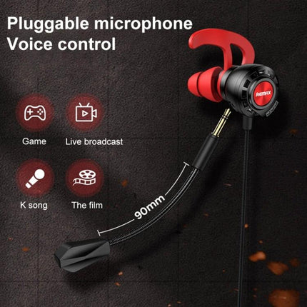 REMAX Wired Gaming Earphones With 8 Pin Connector For Mobile Use wired gaming earphones 10mm driver dual mics 8PIN