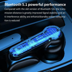 M19 Bluetooth 5.1 TWS Earbuds with Touch Control, Digital Display, and Siri Support