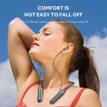 Neckband Sport Earphones For Running And Commuting with Bluetooth 5.0 neck-mounted design, magnetic earbuds, stable fit