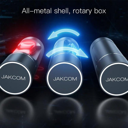 JAKCOM Wireless Earbuds Water Resistant For Commuting compact all-metal rotary charging case and earbuds for travel use
