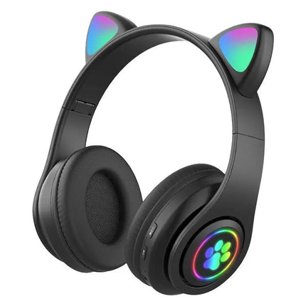 B39 Cat Ear Bluetooth Headset With LED Gradient Ambient Lights