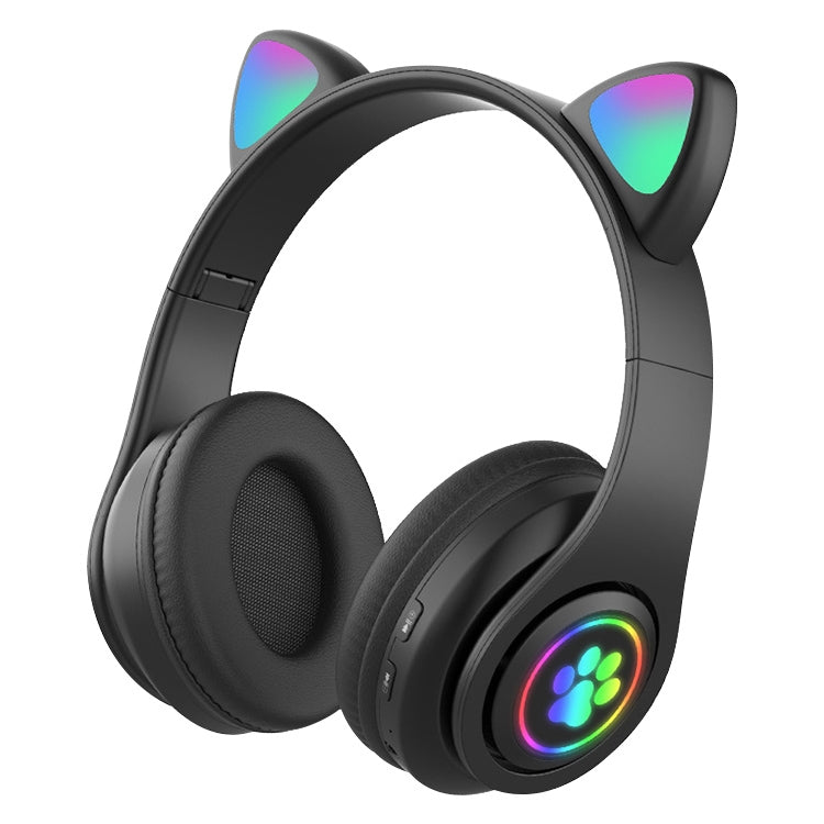 B39 Cat Ear Design LED Gradient Light Bluetooth Headset 