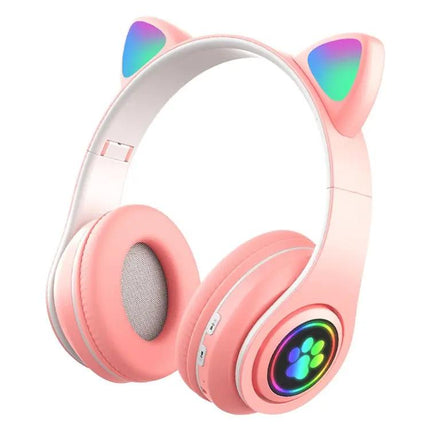 B39 Cat Ear Bluetooth Headset With LED Gradient Ambient Lights