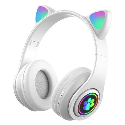 B39 Cat Ear Bluetooth Headset With LED Gradient Ambient Lights