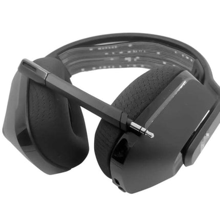 Wireless Gaming Microphone for Logitech G733 Headsets attached replacement mic on black gaming headset, flexible boom for clear in-game voice chat