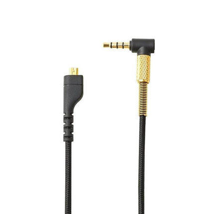 Compatible Black Audio Cable for SteelSeries Arctis Headsets – gold-plated right-angle 3.5mm to micro connector replacement cable for gaming