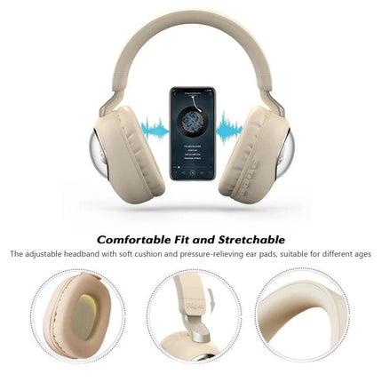 Kids Wireless Headphones With RGB Lighting Foldable Black For Travel black foldable kids headset Bluetooth 5.1 RGB lights 15m range
