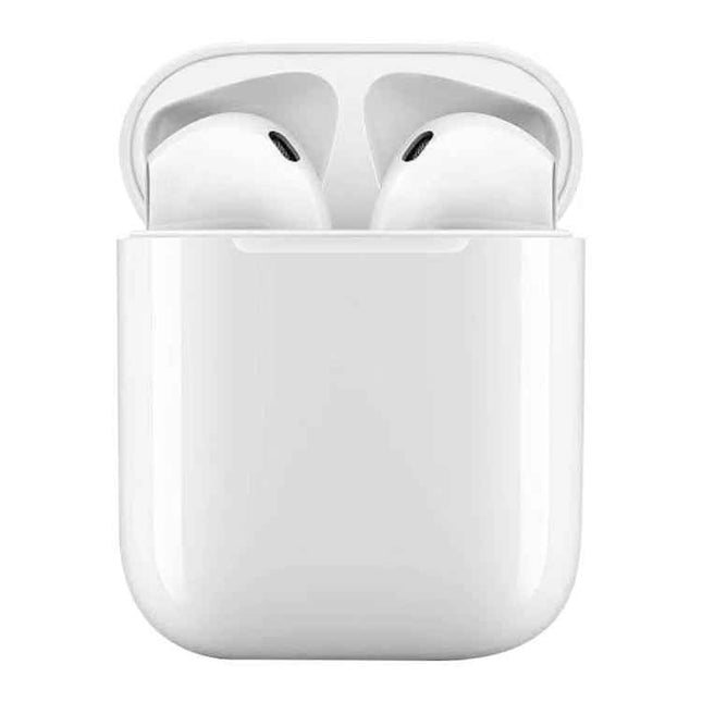 True Wireless Earbuds With Compact Charging Case For Daily Use in white i12 TWS with Bluetooth 5.0, touch controls, charging box
