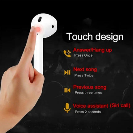 Lanpice Wireless Earbuds With Charging Case For Commute And Workouts showing touch controls for calls music and voice assistant