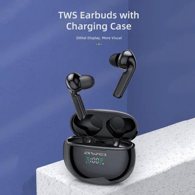 Awei T15P TWS Wireless Earbuds Bluetooth 5.0 LED Case | Syndmart