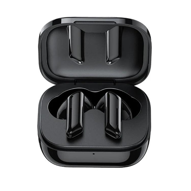 Awei T36 True Wireless Earbuds Semi In Ear With Compact Case black earbuds in open compact charging case, IPX4, Bluetooth 5.0