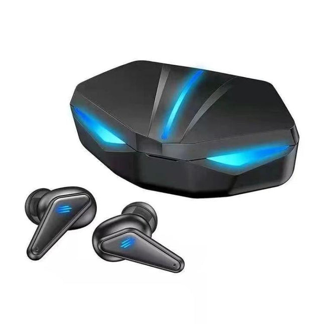 Wireless Bluetooth Earbuds For Commuting And Mobile Gaming K55 TWS earbuds with charging case and blue LED lights