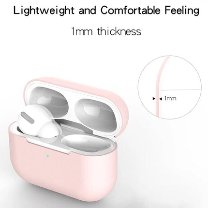 Protective Silicone Case Set for Daily Earphone Use with Buckle and Rope - Lightweight 1mm Pink Earbuds Cover
