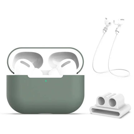 Protective Silicone Case Set for Daily Earphone Use with Buckle and Rope