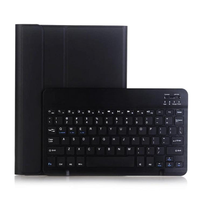 Bluetooth Keyboard Case for iPad 10.5-Inch with Detachable Design — slim black folio with detachable Bluetooth keyboard and precise cutouts for ports and camera