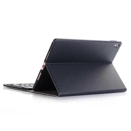 Bluetooth Keyboard Case for iPad 10.5-Inch with Detachable Design in black showing detachable keyboard and protective folio stand