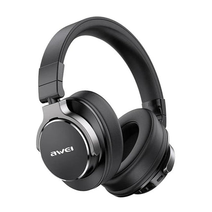 Awei Foldable Bluetooth Headset For Commuting And Remote Work with ANC Bluetooth 5.0 foldable over-ear design, black
