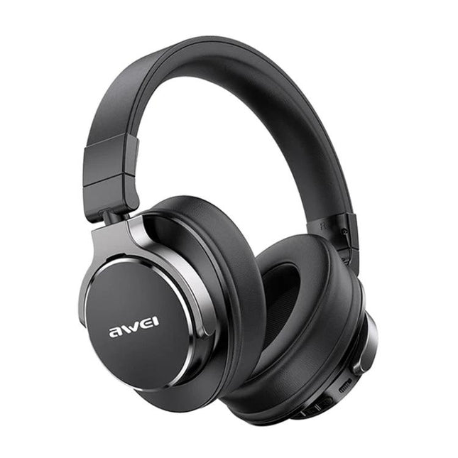 Awei Foldable Bluetooth Headset For Commuting And Remote Work with ANC Bluetooth 5.0 foldable over-ear design, black
