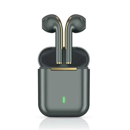 True Wireless Earbuds With Charging Case For Commuting And Calls compact green J18 Bluetooth 5.0 TWS with pocketable charging box