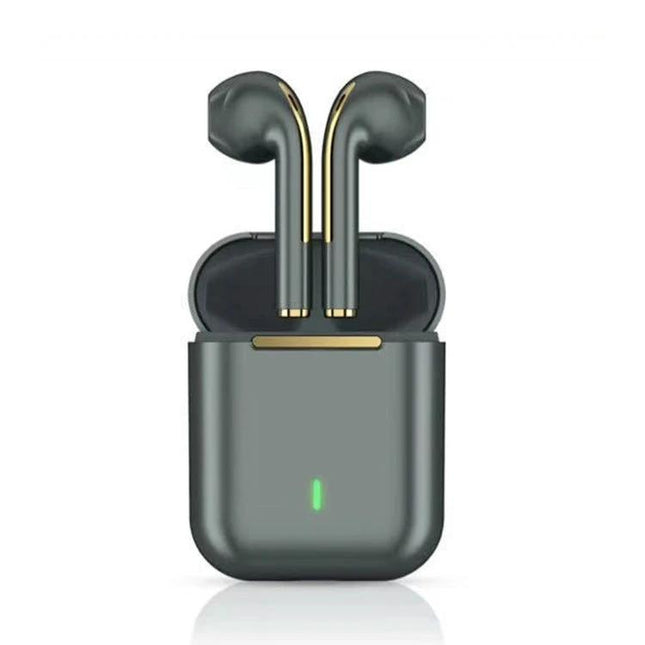 True Wireless Earbuds With Charging Case For Commuting And Calls compact green J18 Bluetooth 5.0 TWS with pocketable charging box