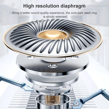 WK Wired In-Ear Earphones With 8-Pin Connector For Commuting showing high-resolution diaphragm and internal driver components