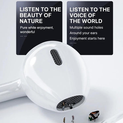 WK Wired In-Ear Earphones With 8-Pin Connector For Commuting lightweight white wired earbud close-up image